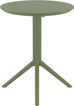 Стол пластиковый складной Siesta Contract Sky Folding Table Ø60, оливковый
