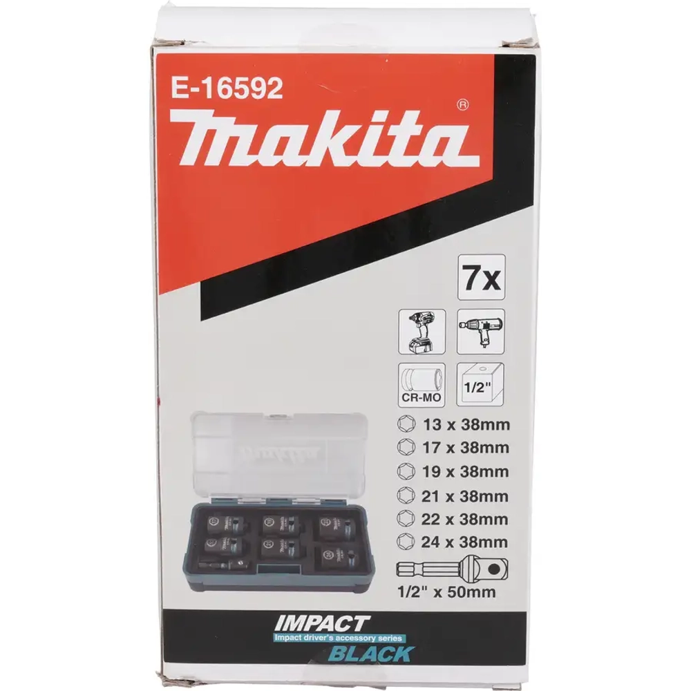 Набор ударных торцовых головок Impact Black Makita E-16592