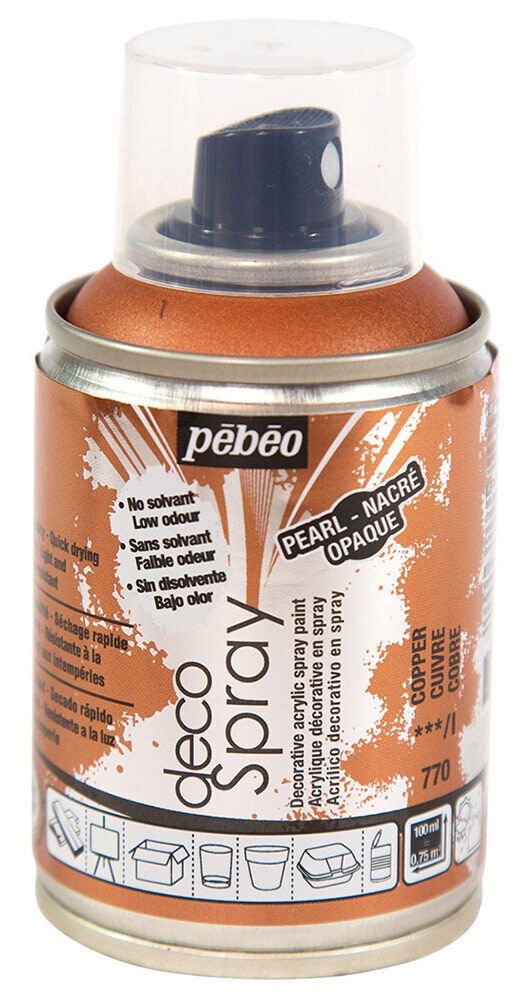 Краска на водной основе аэрозольная decoSpray 100 мл, 093770 под медь, Pebeo Краска на водной основе аэрозольная decoSpray 100 мл, 093770 под медь, Pebeo