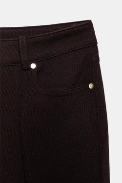 ZARA БРЮКИ FLARED, КОРИЧНЕВЫЙ