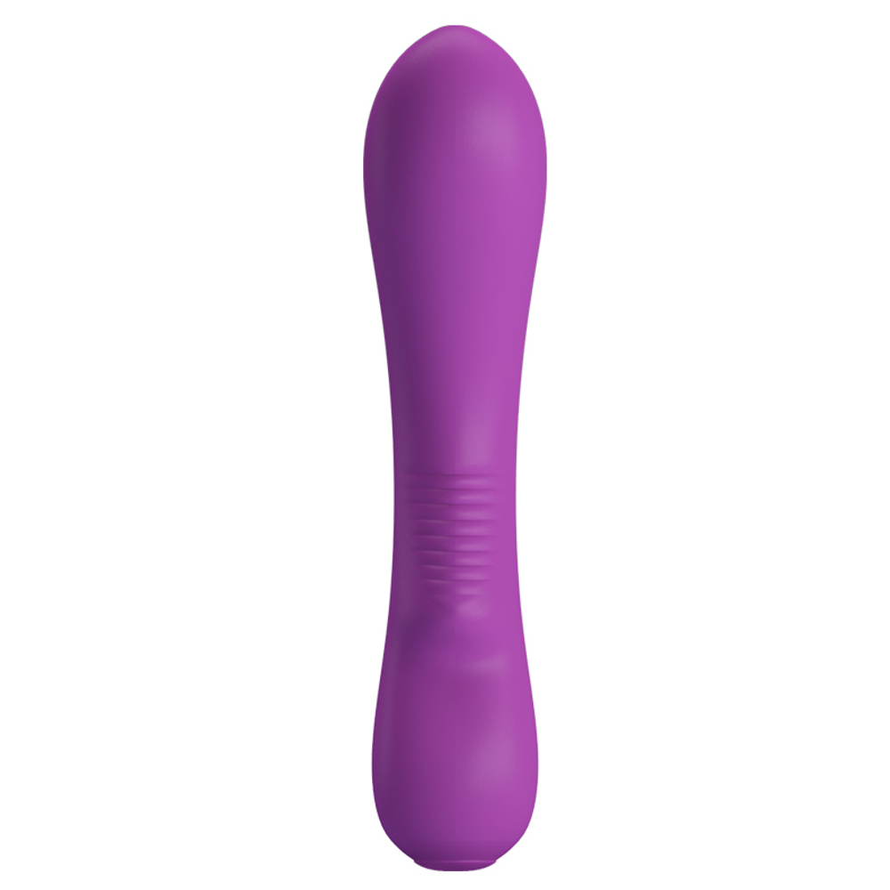 Фиолетовый изогнутый вибратор 19см для точки G Pretty Love G-Spot Vibrator Matt BI-014667-1