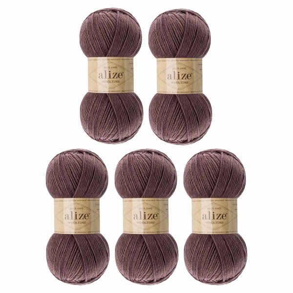 Пряжа Alize (Ализе) Wooltime / уп.5 мот. по 100 г, 200 м, 232 пыльная роза