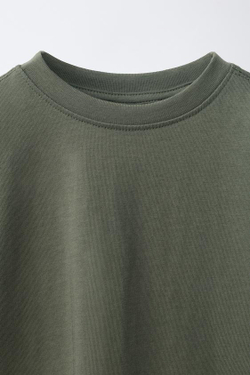 ZARA ОДНОТОННЫЙ ЛОНГСЛИВ, ЗЕЛЕНЫЙ