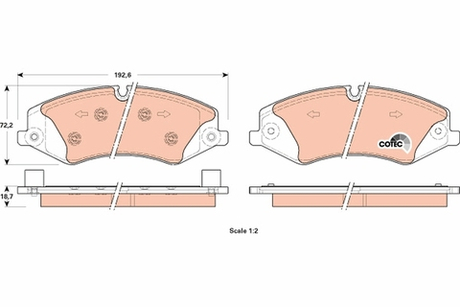 TRW - GDB1898-TRW - Brake Pad Set, disc brake