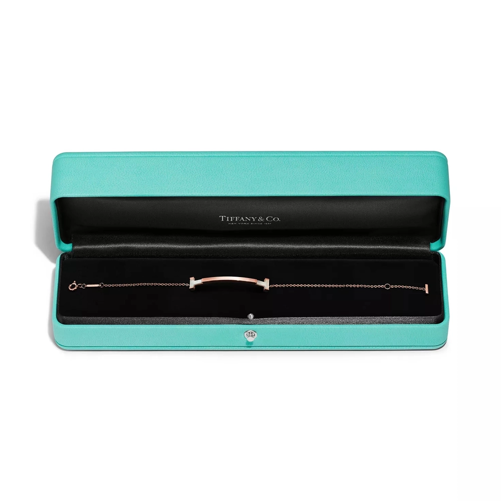Браслет из розового золота 18k с перламутром, Tiffany 💠 T collection