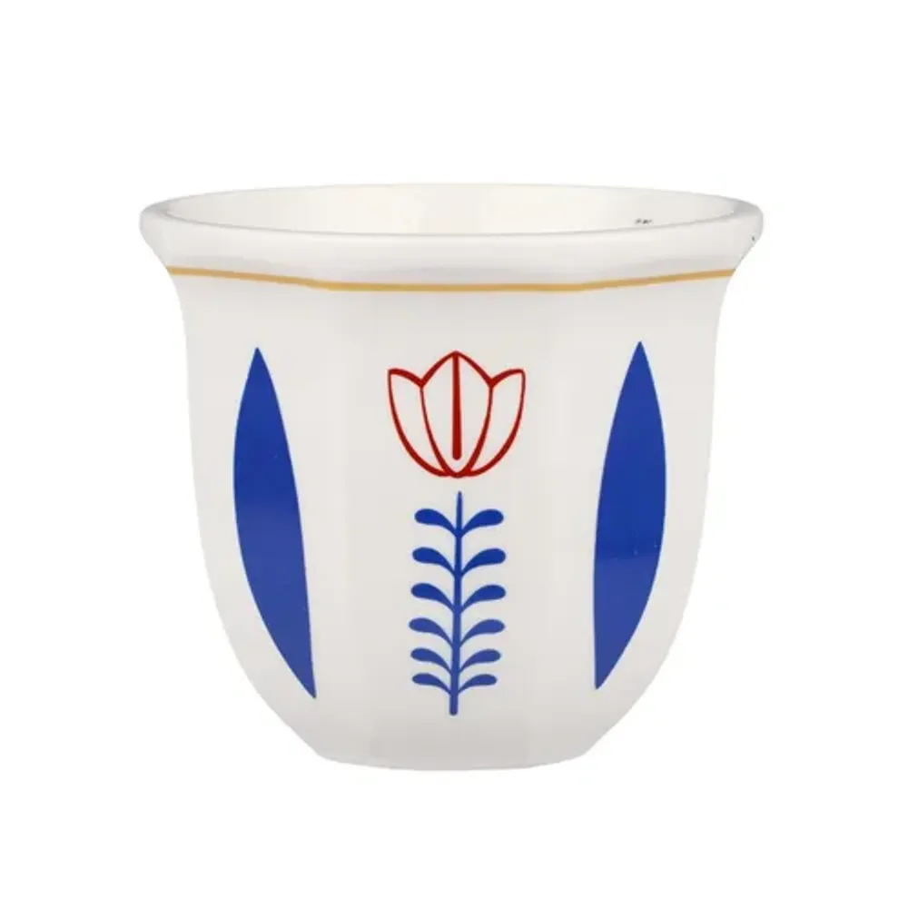 Чашка 250 мл кофейная без ручки Flower Barista d 9,1 см h8,4 см P.L. Barbossa [1]