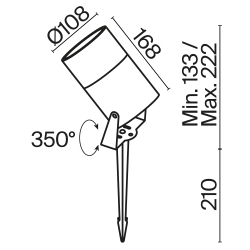 Ландшафтный светильник Outdoor O050FL-L15GF3K