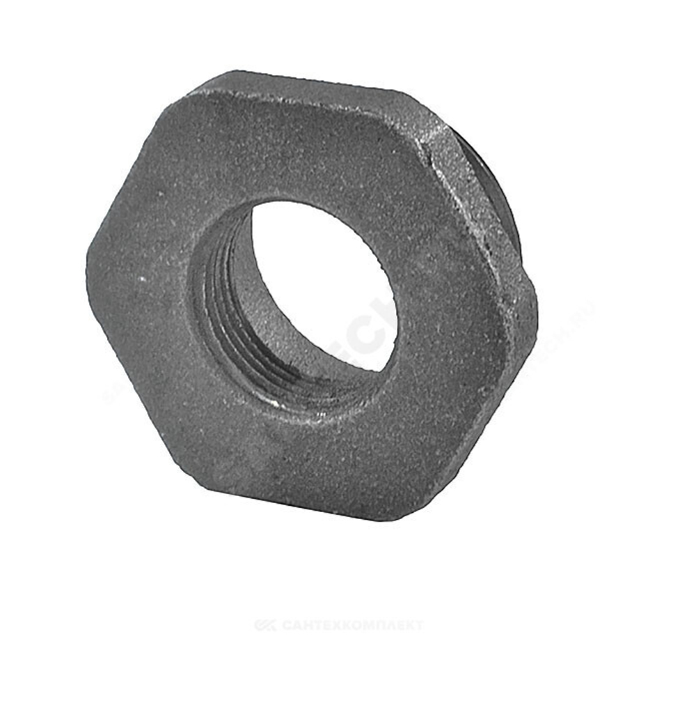 Заглушка (пробка) проходная 1 1/4"x1/2" правая резьба для чугунных радиаторов QLCX