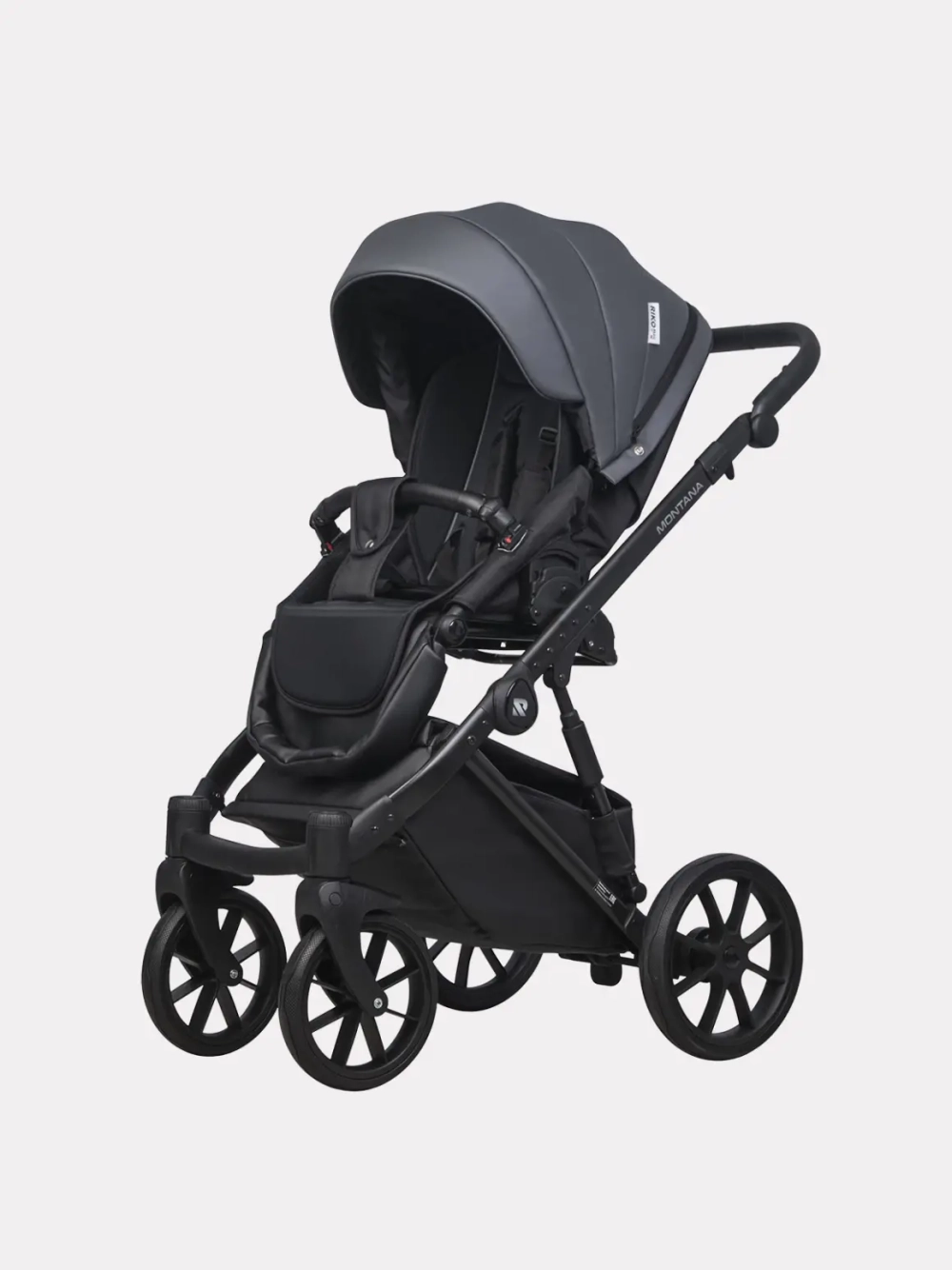 Коляска 2 в 1 Riko Basic Montana Ecco цвет 24 Graphite (графит)