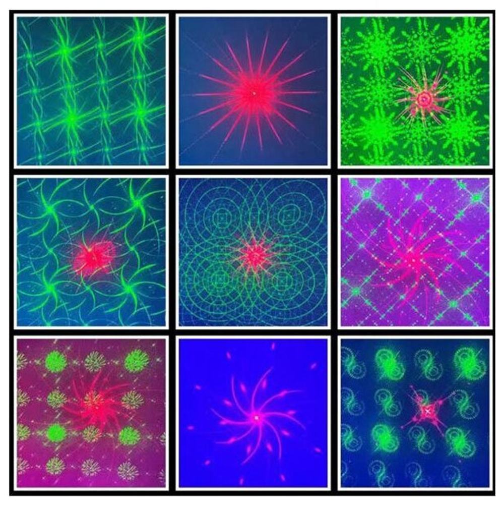 Лазерная цветомузыка Ligghig, с RGB-подсветкой и пультом, пластик, 10 Вт