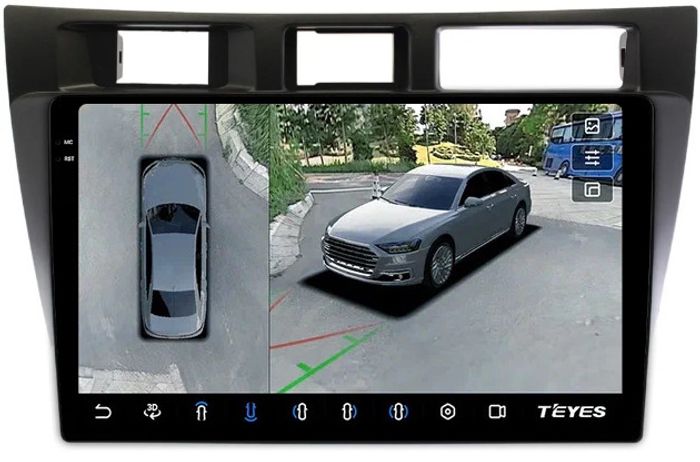 Магнитола для Toyota Mark II 110, Verossa 2000-2004 (вниз) - Teyes CC3-2K-360 на Android 10, Быстрая, 2K QLED, CarPlay, 4G SIM-слот, 4 камеры в комплекте