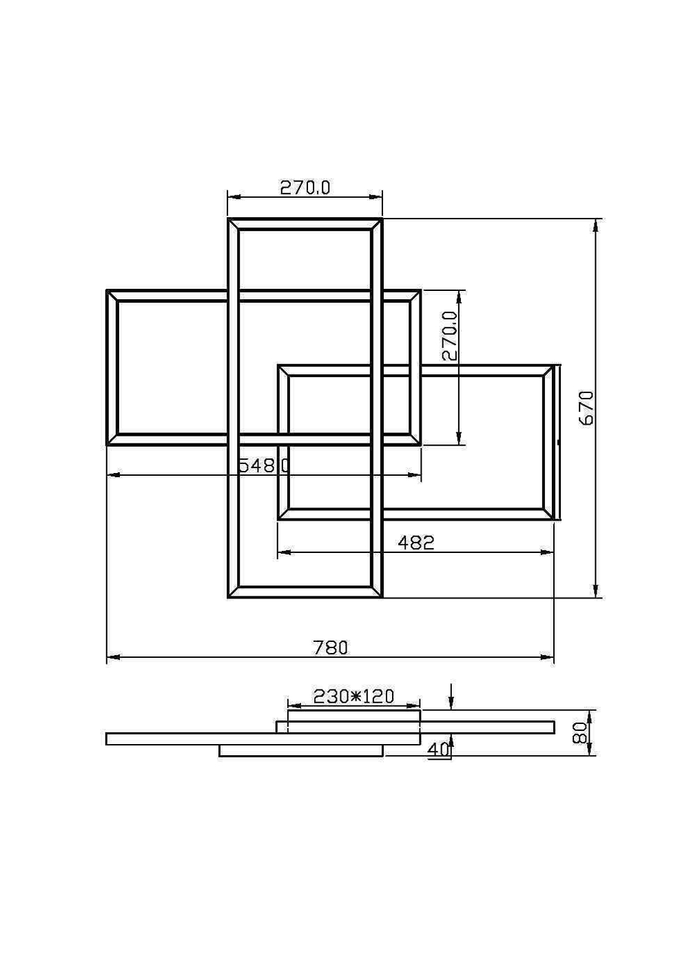 Потолочная светодиодная люстра Maytoni Line MOD016CL-L80BK