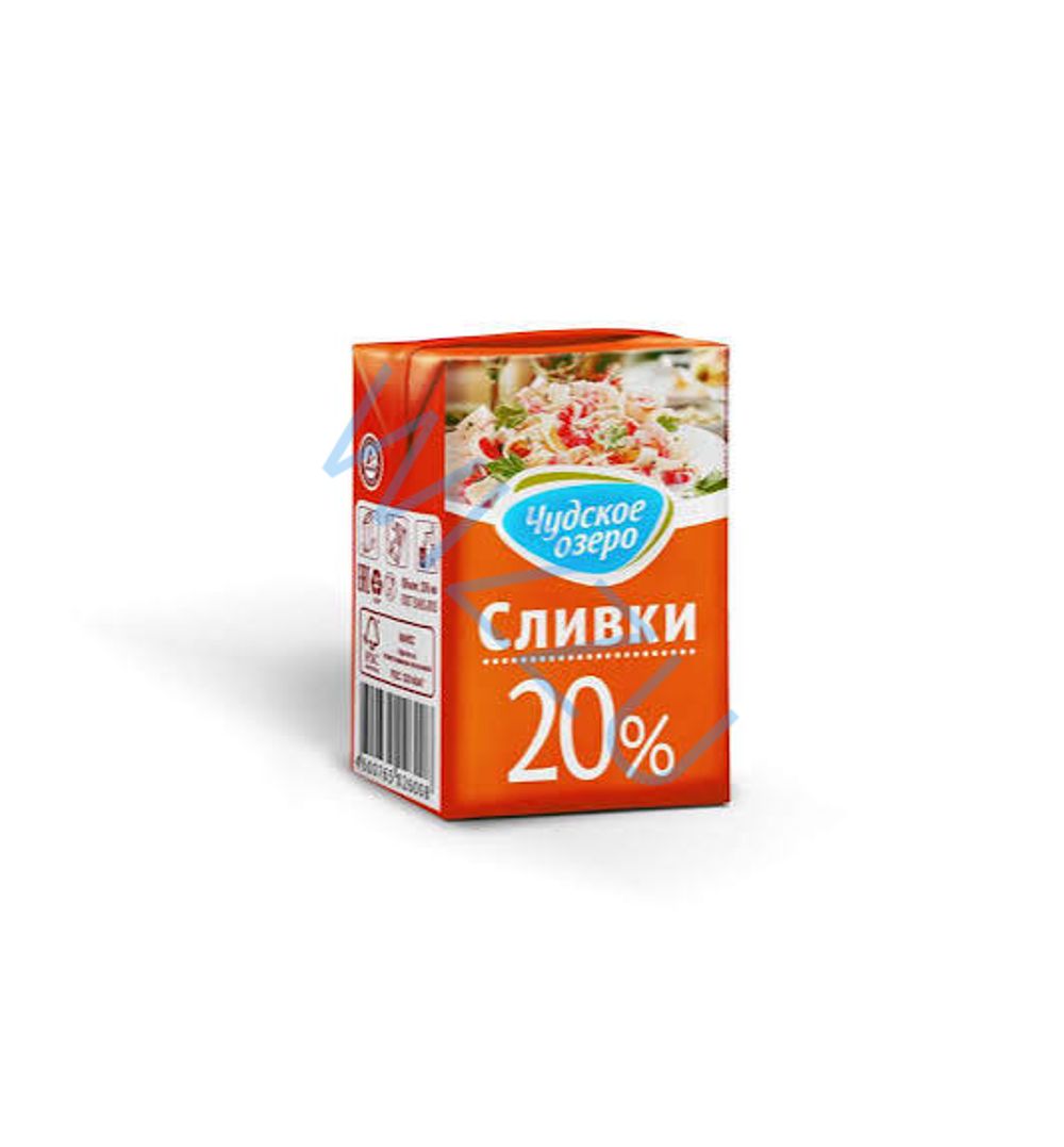 Сливки ультрапаст 20% 200%/18шт Чудное озеро