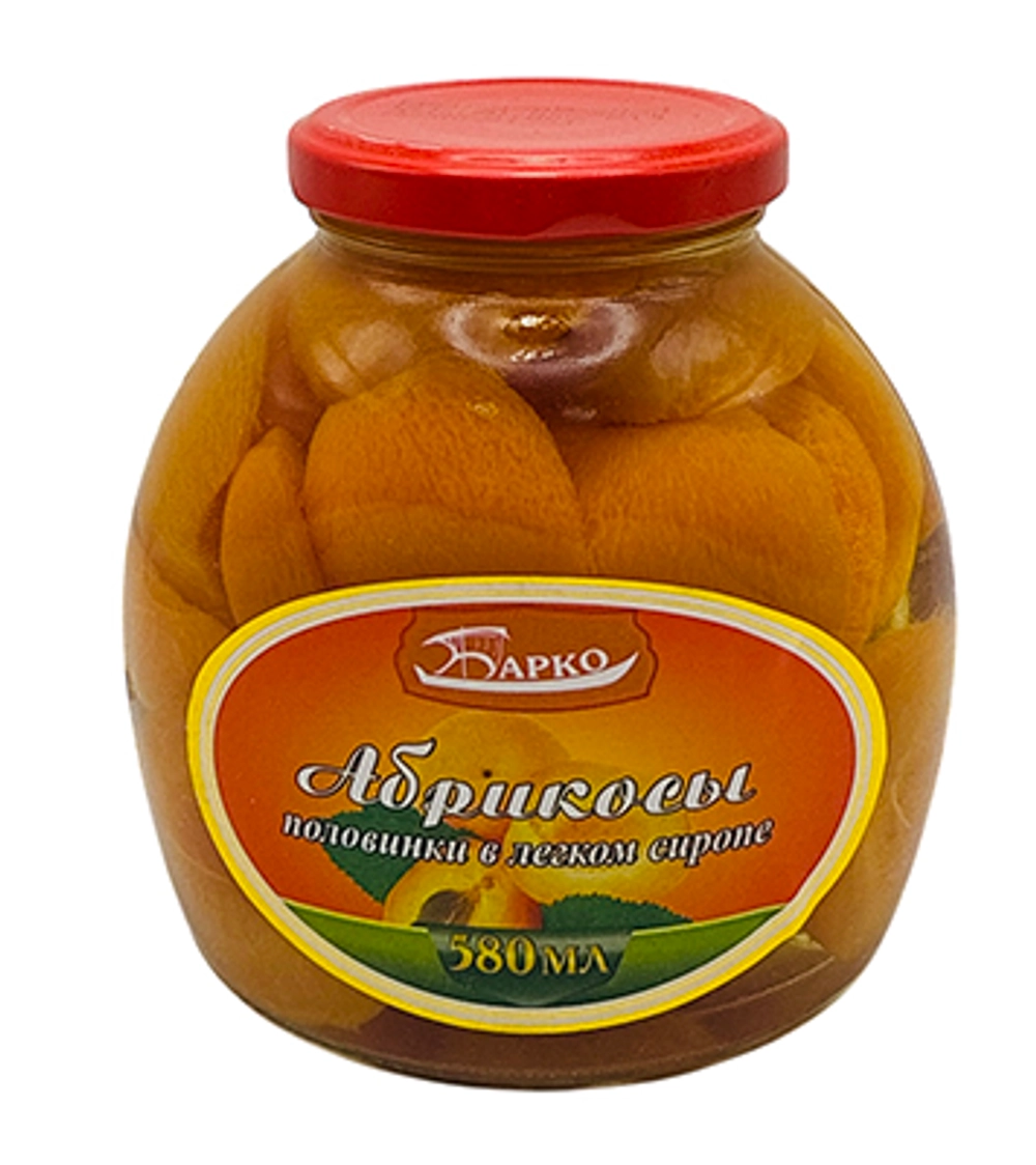 абрикосы Барко (половинки) 580мл ст/б (1х12)