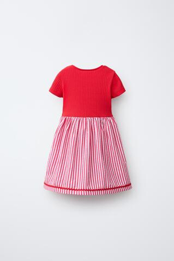ZARA ПЛАТЬЕ С ВЫШИВКОЙ, КРАСНЫЙ