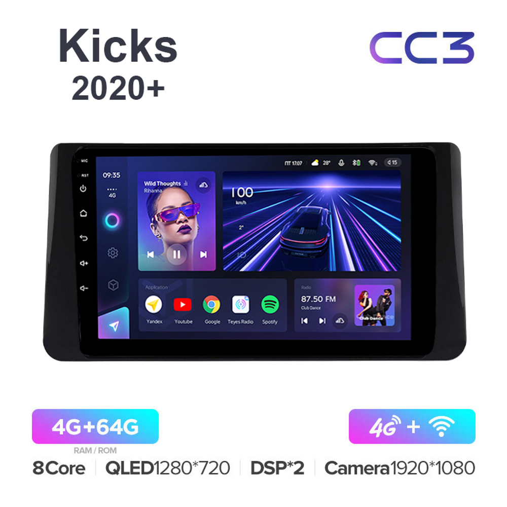 Teyes CC3 10,2"для Nissan Kicks 2020+ (прав)