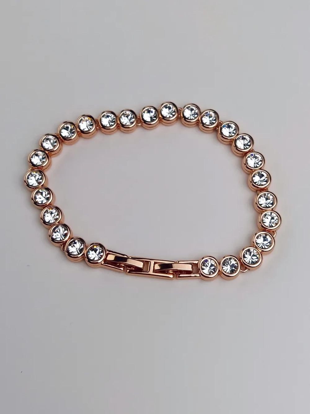 Браслет-дорожка Классик с белыми кристаллами Swarovski