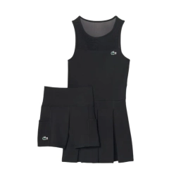 Теннисное платье Lacoste Dual Fabric Pleated Stretch Tennis - black