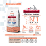 Корм для собак мелких пород Monge Dog Speciality Line Monoprotein Mini, из лосося с рисом 2,5 кг