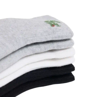 Теннисные носки Lacoste Low 3P - white/grey/black