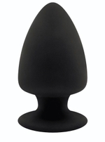 Черная анальная втулка Premium Silicone Plug XS - 8 см. (Цвет: черный)