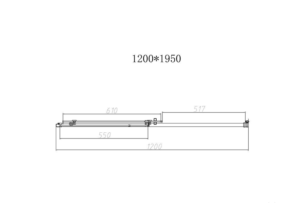 Душевая дверь Slim-N VDS-4SN120CLB, 1200, черный, стекло прозрачное