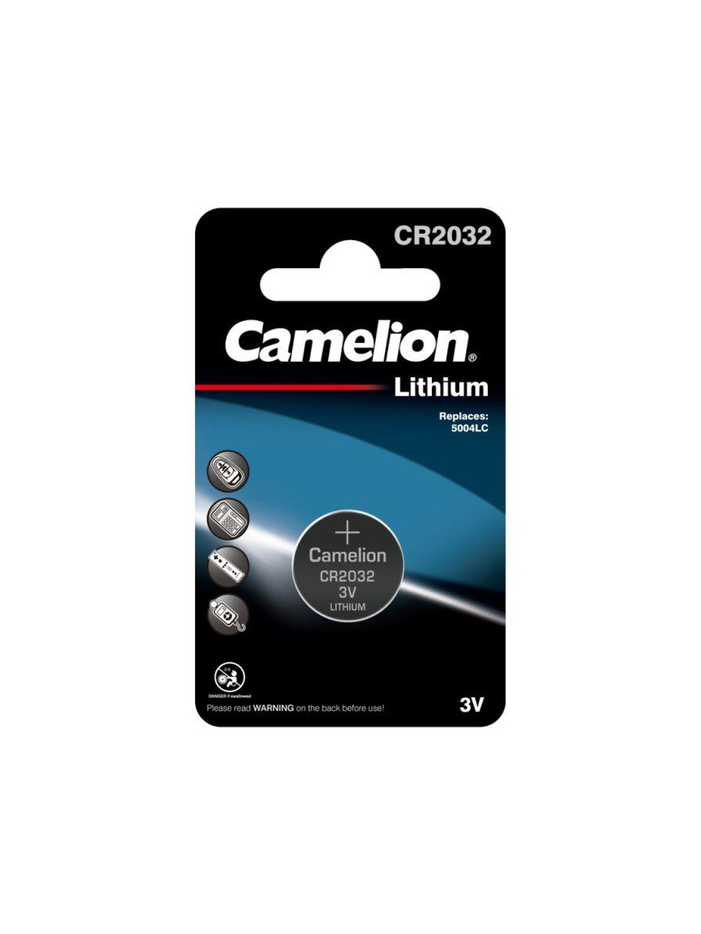 Элемент питания литиевый CR2032 BL-1 (блист.1шт) Camelion 3066