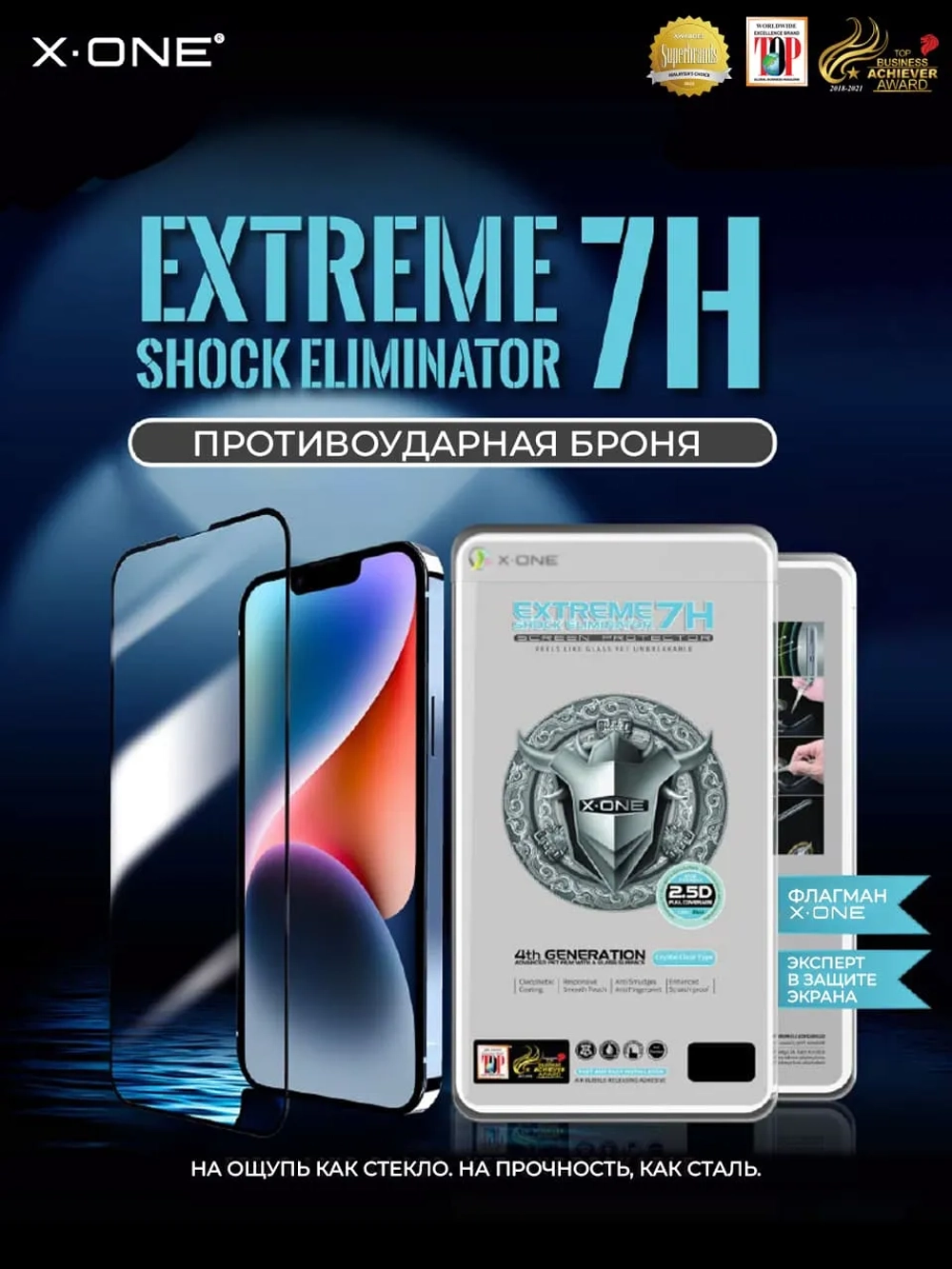 Непробиваемая бронепленка на планшет iPad 7/8/9 10,2″ X-ONE Extreme Shock Eliminator 4-го поколения
