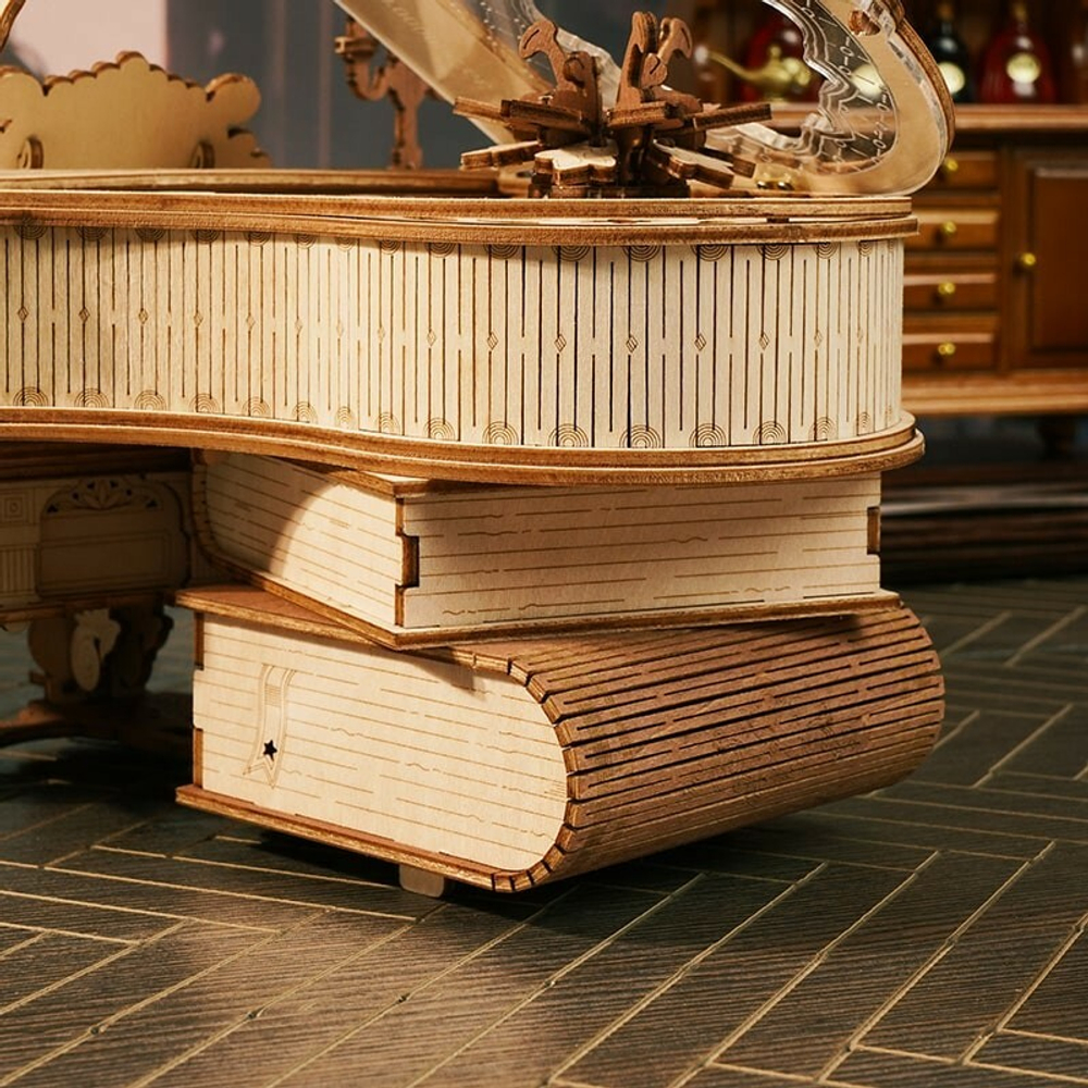 Деревянный конструктор "Волшебный Рояль" музыкальная шкатулка (ROKR)