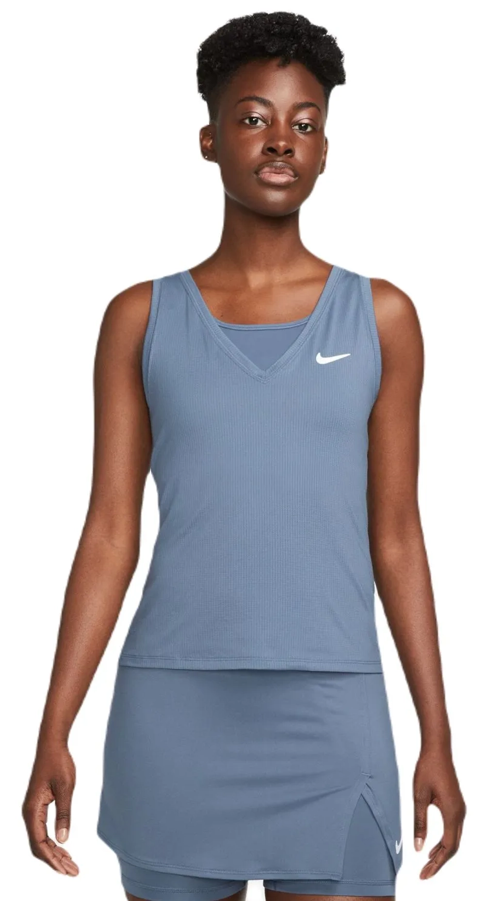 Женский топ теннисный Nike Court Dri-Fit Victory Tank - diffused blue/white