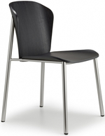 Стул деревянный Scab Design Finn Metal Wood, матовый никель, черный ясень