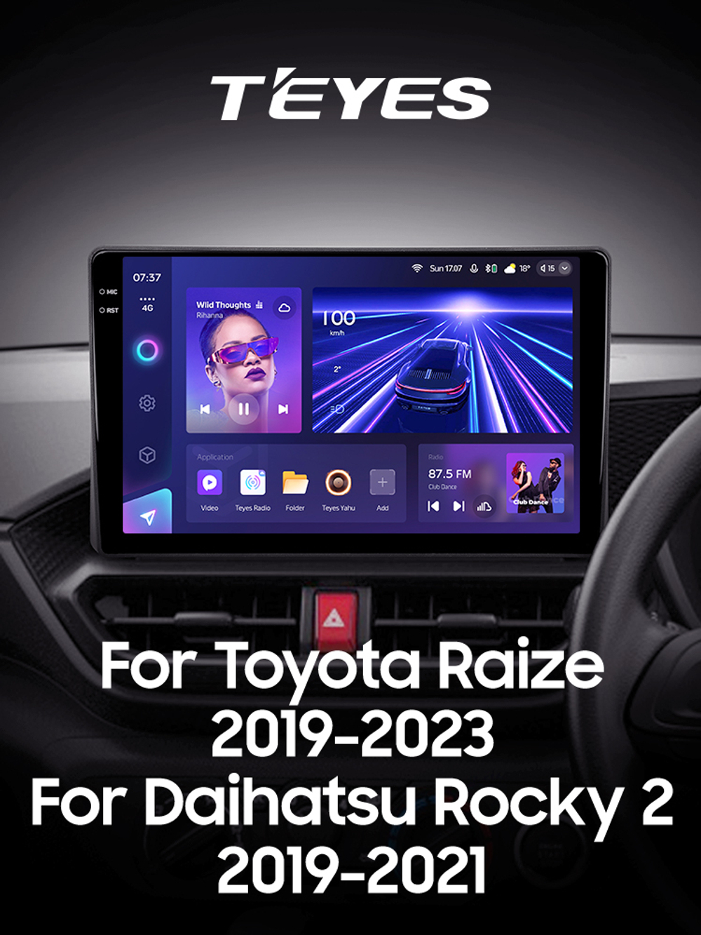 Teyes CC3 2K 10,2"для Toyota Raize 2019+