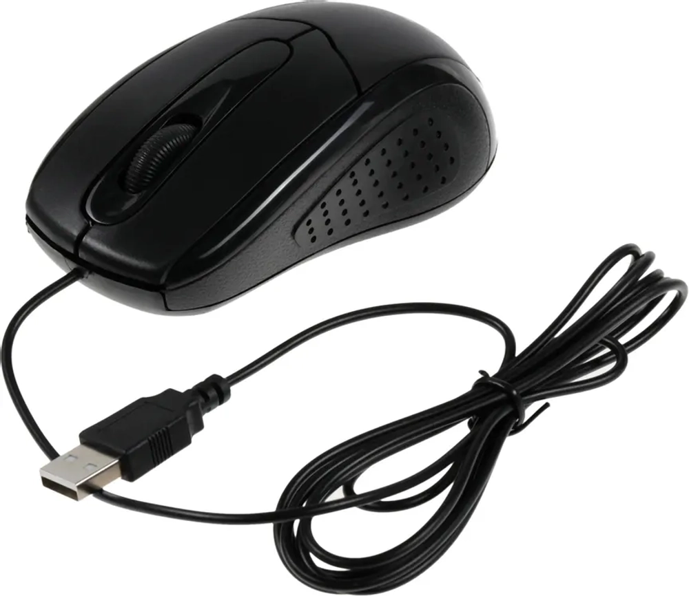 Мышь проводная Oklick 305M, оптическая, USB, 1000dpi, черный
