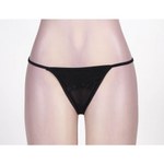 Пояс черный с подвязками + стринги, XL