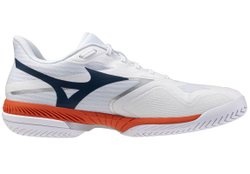 Теннисные кроссовки Mizuno Wave Exceed Court AC - white/insignia blue/orange