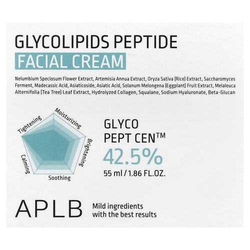 APLB, Крем для лица с пептидами с гликолипидами, 55 мл (1,86 жидк. Унции)