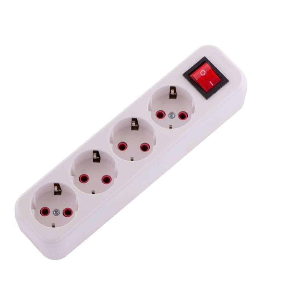 LILA 720 0400 402 Колодка 10А 4входа с выкл для удлинителя