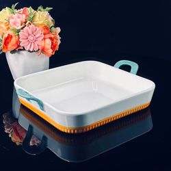 Lenardi 142-070 Квадратное блюдо для запекания 34см с ручками в под.уп.(х8)Фарфор