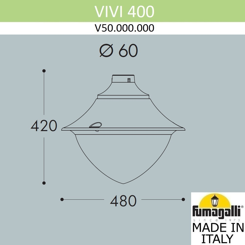 Фонарь на столб Fumagalli VIVI V50.000.000.LXD6L