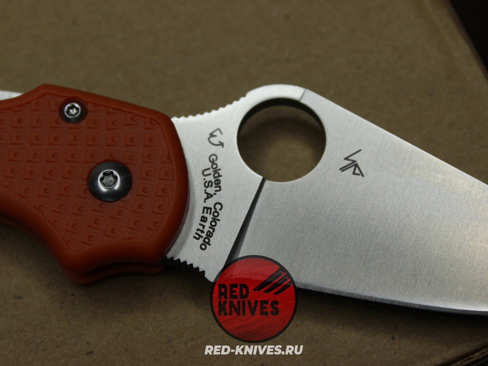 Нож Spyderco Para 3 LTW - рукоять оранж, клинок сатин RK-527