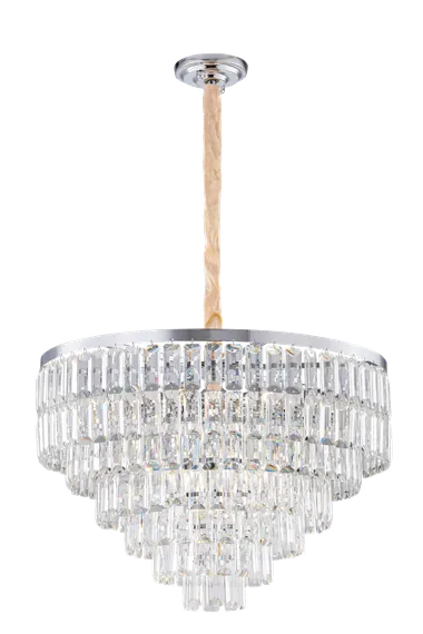 Люстра подвесная NewRgy 2752R/16A CHROME+CLEAR, 16×40 Вт, хромированная и прозрачная