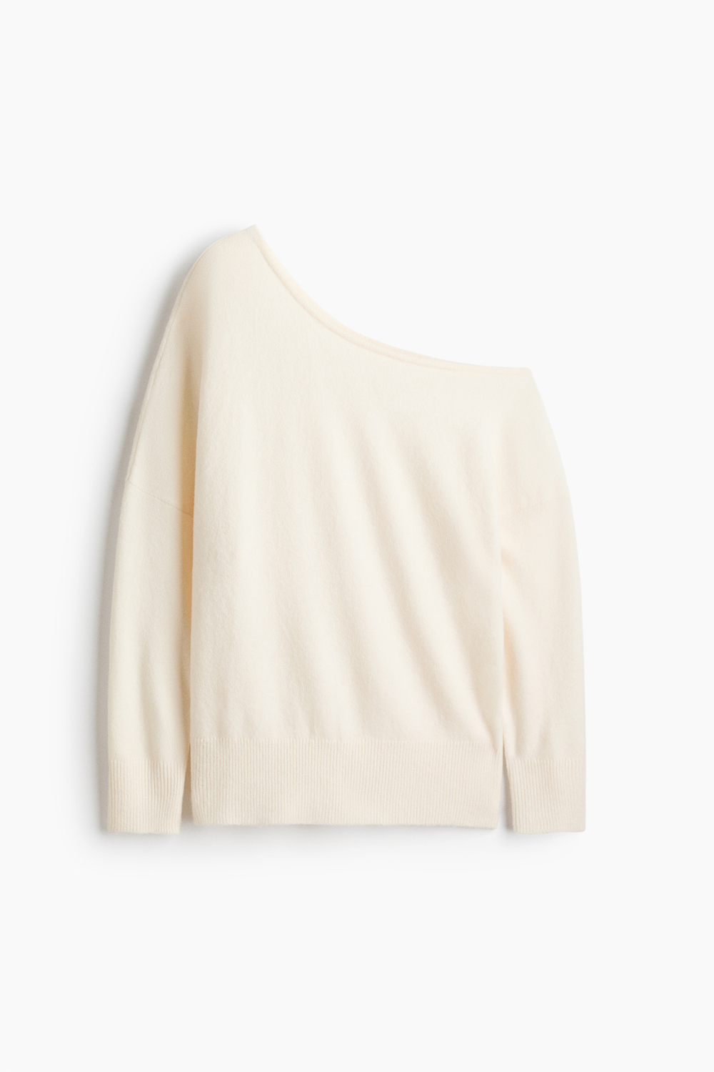 Тонкий свитер на одно плечо с шерстью - H&M