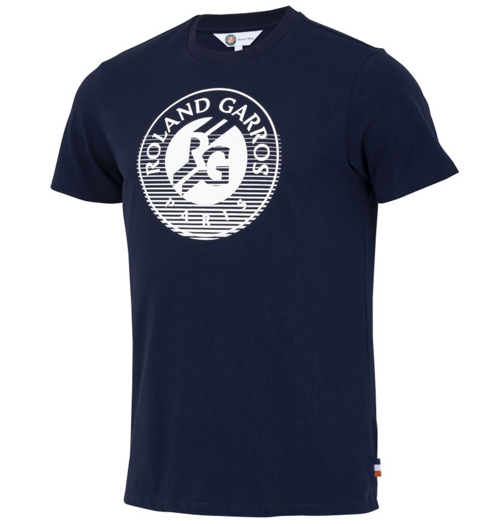 Мужская теннисная футболка Roland Garros 2026 Big Logo - navy