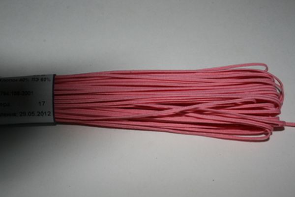 Шнур сутажный ⌀1.8 мм / 20 метров, 318004 розовый, Gamma 1с13