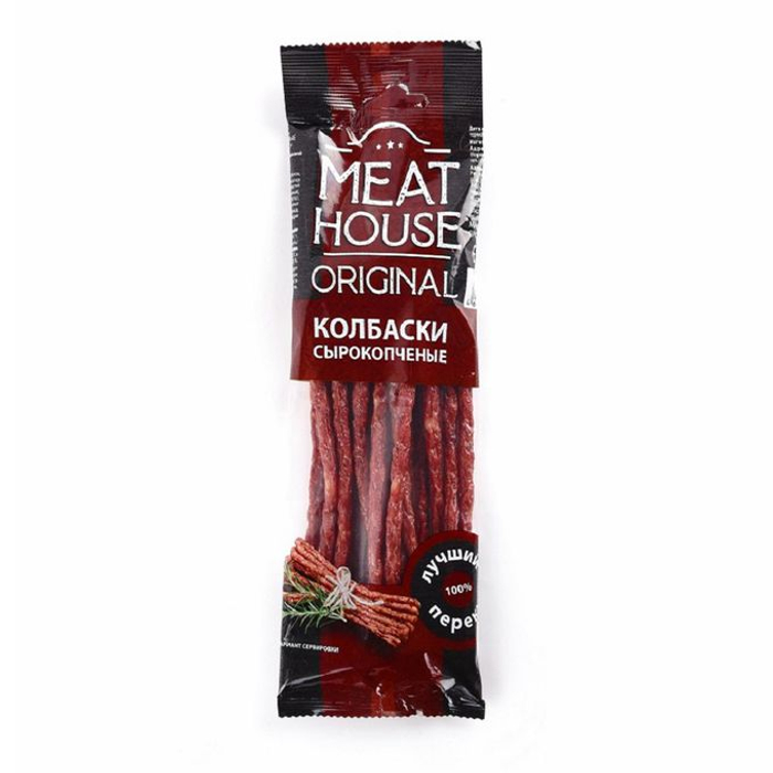 Колбаски сырокопченые полусухие «Кнуты классические». ТМ Meat House Original 60 гр. 1643