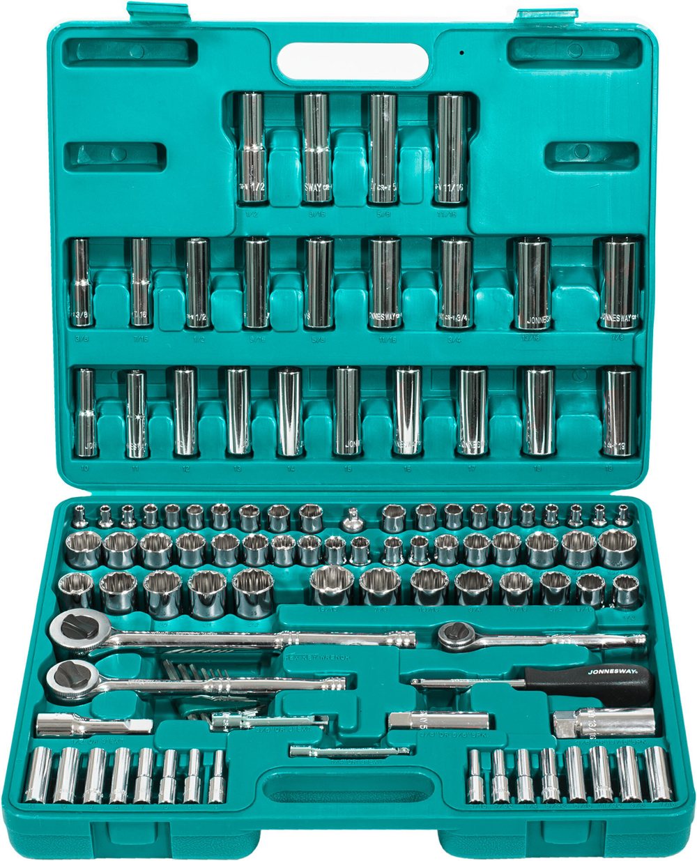 S05H48107S Набор инструмента универсальный 1/4", 3/8" и 1/2"DR, 107 предметов