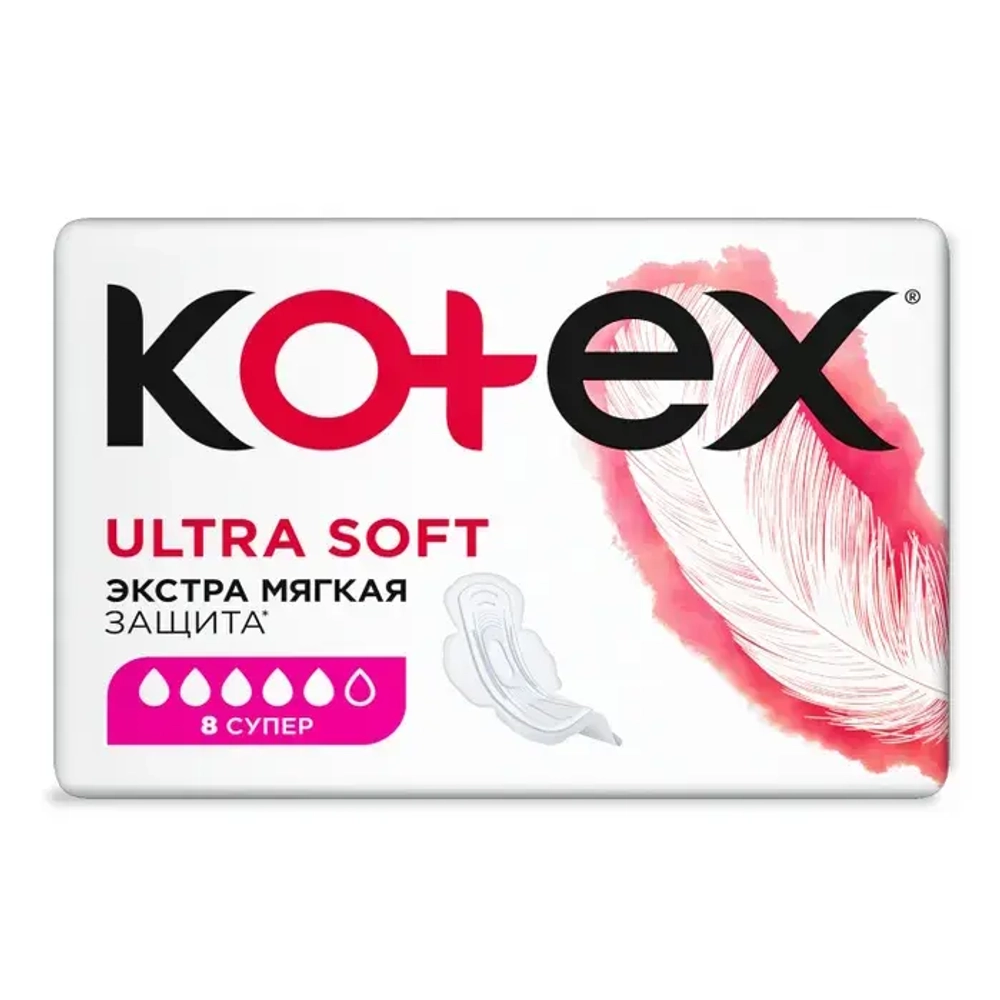 Kotex прокладки Ultra Dry Супер, 8 шт. Котекс