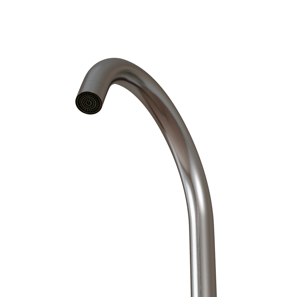 Смеситель для кухни 35k MIXLINE МЛНС-0405 (MLSS-0405) трубчатый излив, п/гайку САТИН