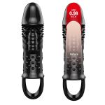 Черная насадка 18,5см с вибрацией Pretty Love Cecelia BI-026242-1