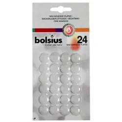Восковые пластины для крепления свечей набор 24шт Bolsius